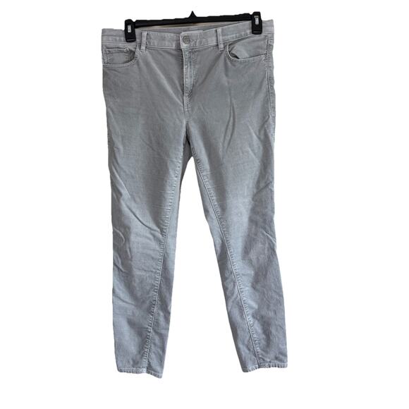 Loft Women’s Pants Size 31/12 Light Green/Gray Corduroy Modern Skinny Stretch - Picture 1 of 12